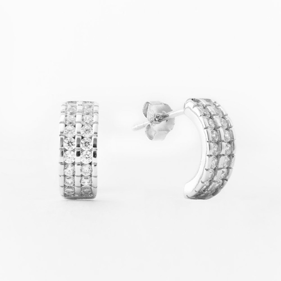 Joyas avant joyas | Aros Plata 925 Avant Zirconia