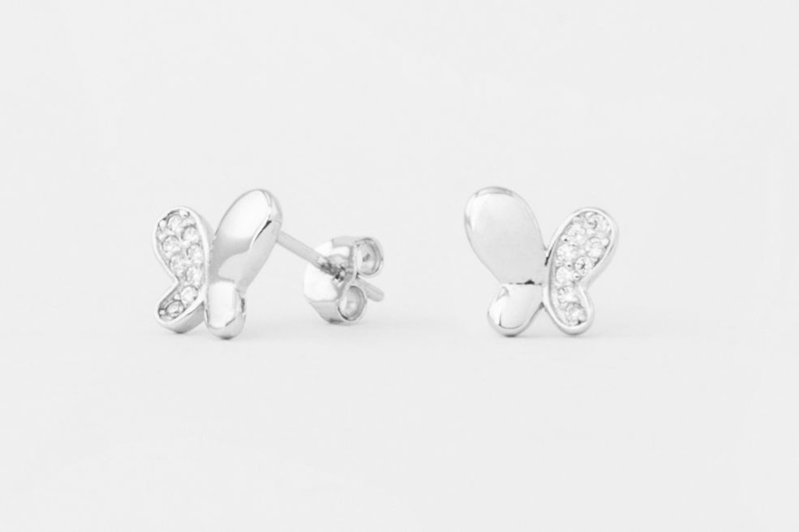 Joyas avant joyas | Aros Plata 925 Avant Butterfly Zirconia