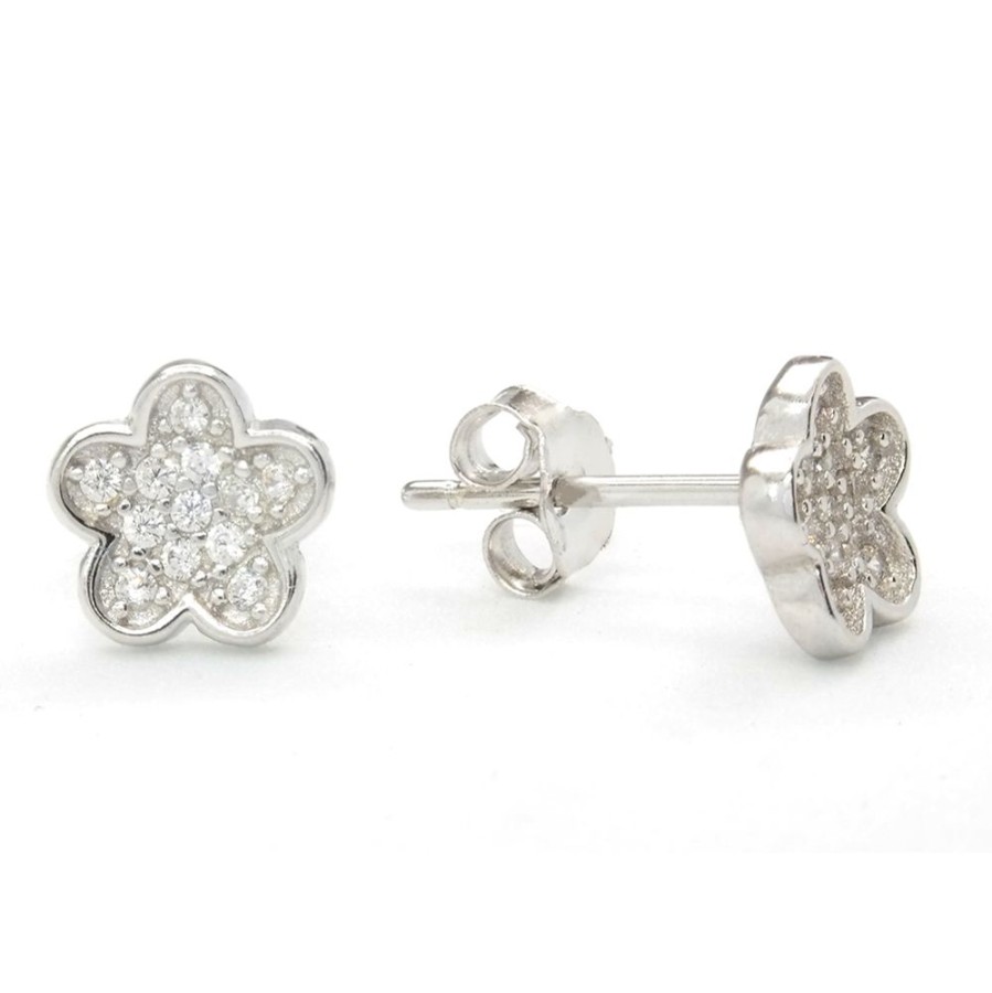 Joyas avant joyas | Aros Plata 925 Avant Flower Zirconia